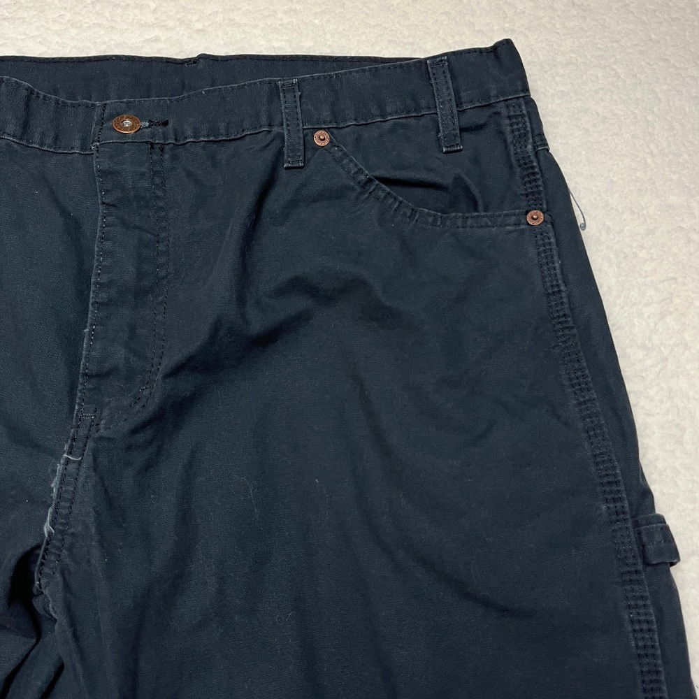 Dickies Pants Mens 36x34 Black DU339RBK Relaxed Fit‎ Double Knee Carpenter Work